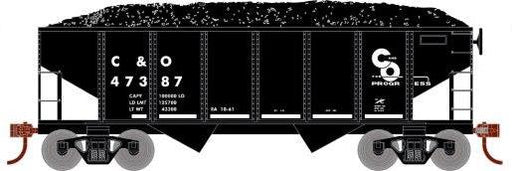 Roundhouse 1044 HO Scale 34' Ribbed Hopper Chesapeake & Ohio C&O 47387