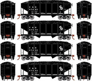 Roundhouse 1045 HO Scale 34' Ribbed Hopper Chesapeake & Ohio C&O 4 Pack #1