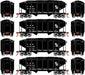 Roundhouse 1045 HO Scale 34' Ribbed Hopper Chesapeake & Ohio C&O 4 Pack #1
