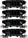 Roundhouse 1045 HO Scale 34' Ribbed Hopper Chesapeake & Ohio C&O 4 Pack #1