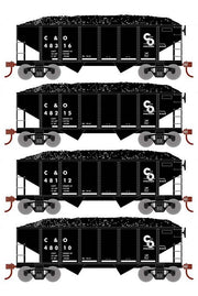 Roundhouse 1046 HO Scale 34' Ribbed Hopper Chesapeake & Ohio C&O 4 Pack #2