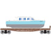 Roundhouse 1053 HO Scale 40' Flatcar with Blue Boat New FEC 7186