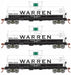 Roundhouse 1112 HO Scale Chemical Tank Car Warren WRNX 3 Pack
