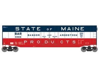 Roundhouse 1133 HO Scale 50' Plug Door Boxcar Bangor & Aroostook BAR 6465