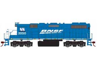 Roundhouse 12522 HO Scale GP38-2 "Blue and White" BNSF 2050