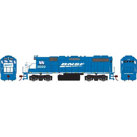 Roundhouse 12622 HO Scale GP38-2 "Blue and White" BNSF 2050 with DCC