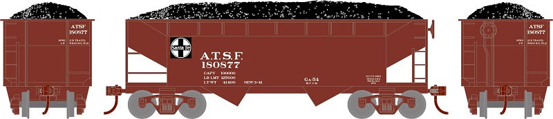 Roundhouse 1279 HO Scale 34' Offset Open Hopper Santa Fe ATSF 180877