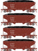 Roundhouse 1281 HO Scale 34' Offset Open Hopper Santa Fe ATSF 4 Pack #2
