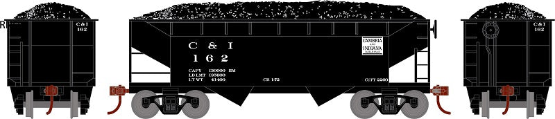Roundhouse 1282 HO Scale 34' Offset Open Hopper Cambria & Indiana C&I 162