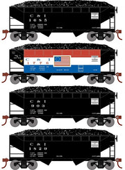 Roundhouse 1283 HO Scale 34' Offset Open Hopper Cambria & Indiana C&I 4 Pack #1