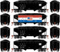Roundhouse 1283 HO Scale 34' Offset Open Hopper Cambria & Indiana C&I 4 Pack #1