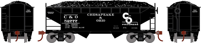 Roundhouse 1285 HO Scale 34' Offset Open Hopper Chesapeake & Ohio C&O 52777