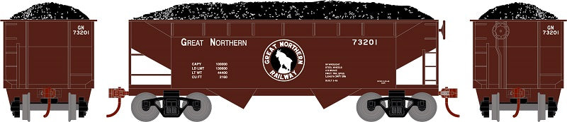 Roundhouse 1288 HO Scale 34' Offset Open Hopper Great Northern GN 73201