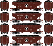 Roundhouse 1289 HO Scale 34' Offset Open Hopper Great Northern GN 4 Pack #1