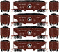 Roundhouse 1289 HO Scale 34' Offset Open Hopper Great Northern GN 4 Pack #1