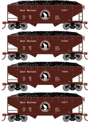 Roundhouse 1290 HO Scale 34' Offset Open Hopper Great Northern GN 4 Pack #2