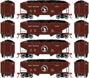 Roundhouse 1290 HO Scale 34' Offset Open Hopper Great Northern GN 4 Pack #2