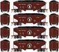 Roundhouse 1290 HO Scale 34' Offset Open Hopper Great Northern GN 4 Pack #2