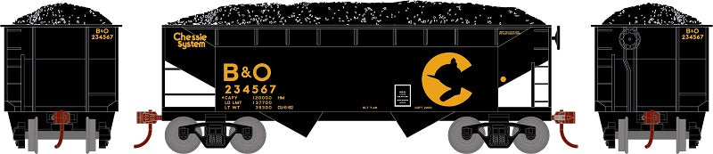 Roundhouse 1294 HO Scale 34' Offset Open Hopper Chessie System B&O 234567