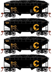 Roundhouse 1295 HO Scale 34' Offset Open Hopper Chessie System B&O 4 Pack #1