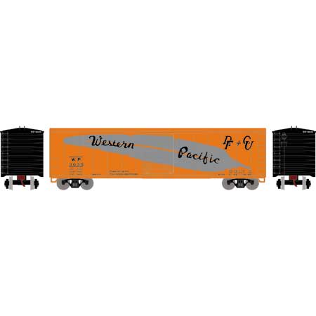 Roundhouse 15103 HO Scale 50' PS-1 Single Sliding Door Boxcar Western Pacific WP 3035