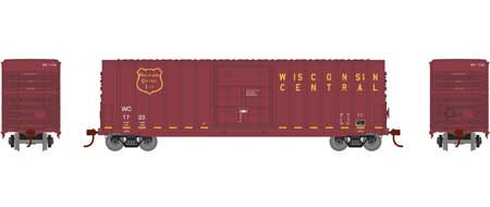 Roundhouse 1672 HO Scale 50' High Cube Plug Door Boxcar Wisconsin Central WC 1723