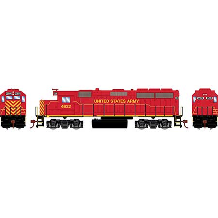 Roundhouse 18255 HO Scale EMD GP40-2 US Army USAX 4632