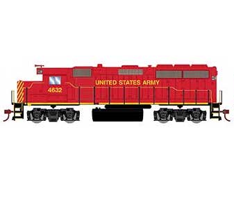 Roundhouse 18255 HO Scale EMD GP40-2 US Army USAX 4632