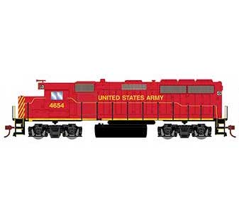 Roundhouse 18256 HO Scale EMD GP40-2 US Army USAX 4654