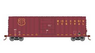 Roundhouse 2133 HO Scale 50' High Cube Plug Door Boxcar Wisconsin Central WC 1744