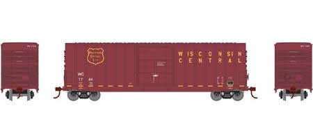 Roundhouse 2133 HO Scale 50' High Cube Plug Door Boxcar Wisconsin Central WC 1744
