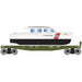 Roundhouse 2275 HO Scale 40' Flatcar with Coast Guard Boat DODX 7007