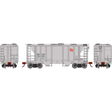 Roundhouse 2310 HO PS-2 2003 2 Bay Covered Hopper Milwaukee Road MILW 99677