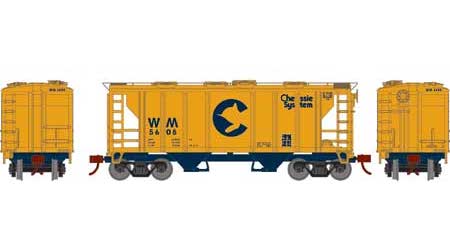 Roundhouse 2393 HO PS-2 2003 2 Bay Covered Hopper Chessie System WM 5608