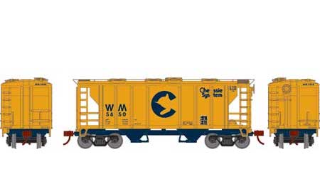 Roundhouse 2395 HO PS-2 2003 2 Bay Covered Hopper Chessie System WM 5850