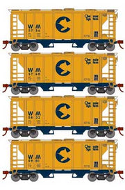 Roundhouse 2396 HO PS-2 2003 2 Bay Covered Hopper Chessie System WM 4 Pack
