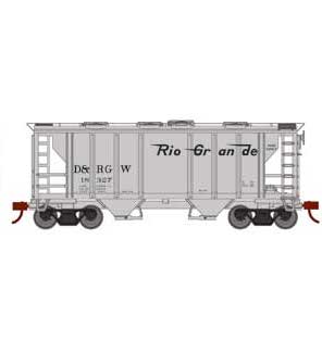 Roundhouse 2397 HO PS-2 2003 2 Bay Covered Hopper Rio Grande D&RGW 18327