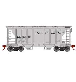 Roundhouse 2398 HO PS-2 2003 2 Bay Covered Hopper Rio Grande D&RGW 18010