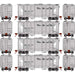 Roundhouse 2416 HO PS-2 2003 2 Bay Covered Hopper Rio Grande D&RGW 4 Pack