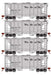 Roundhouse 2416 HO PS-2 2003 2 Bay Covered Hopper Rio Grande D&RGW 4 Pack