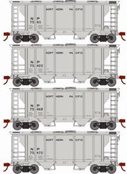 Roundhouse 2420 HO PS-2 2003 2 Bay Covered Hopper Northern Pacific NP 4 Pack
