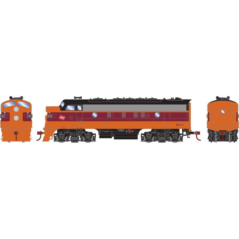 Roundhouse 3320 HO Scale EMD F7A Milwaukee Road MILW 118C DC