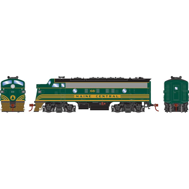 Roundhouse 3331 HO Scale EMD F7A Maine Central MEC 681 DC