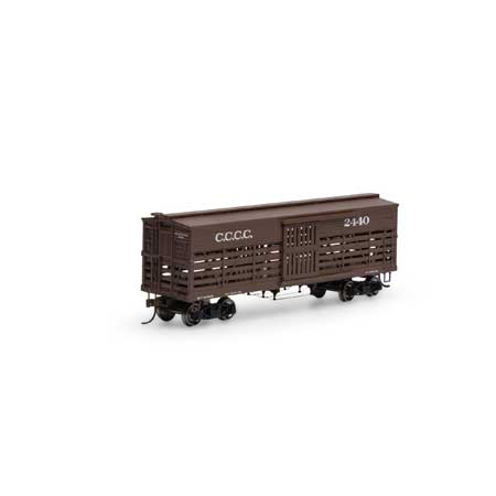 Roundhouse 75273 HO Scale 36' Old Time Stock Car CCCC 2440