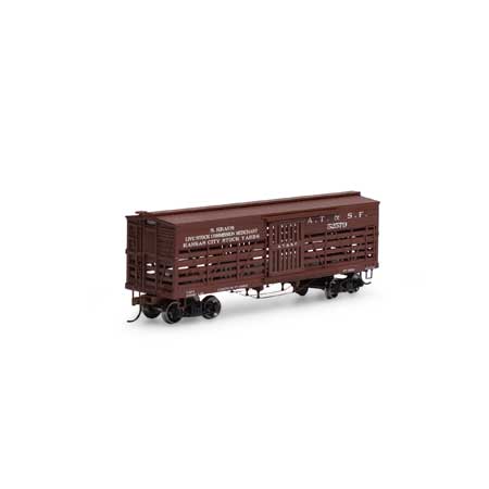 Roundhouse 75292 HO Scale 36' Old Time Stock Car Santa Fe ATSF 52579