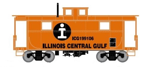 Roundhouse 76834 HO Scale 2 Window Caboose Illinois Central IC 199114 - NOS