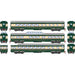 Roundhouse 79123 HO Scale Streamlined Passenger 3 Car Set Burlington Northern BN