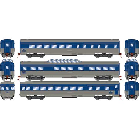 Roundhouse 79125 HO Scale Streamlined Passenger 3 Car Set CSX