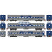 Roundhouse 79129 HO Scale Streamlined Passenger 3 Car Set Pan Am Railway