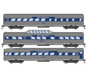 Roundhouse 79129 HO Scale Streamlined Passenger 3 Car Set Pan Am Railway